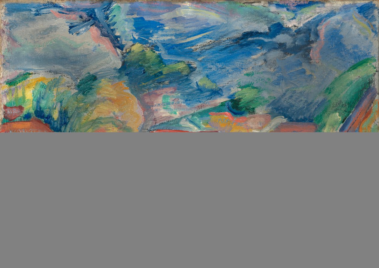 Naamloos landschap, ca. 1918 door Preston Dickinson
