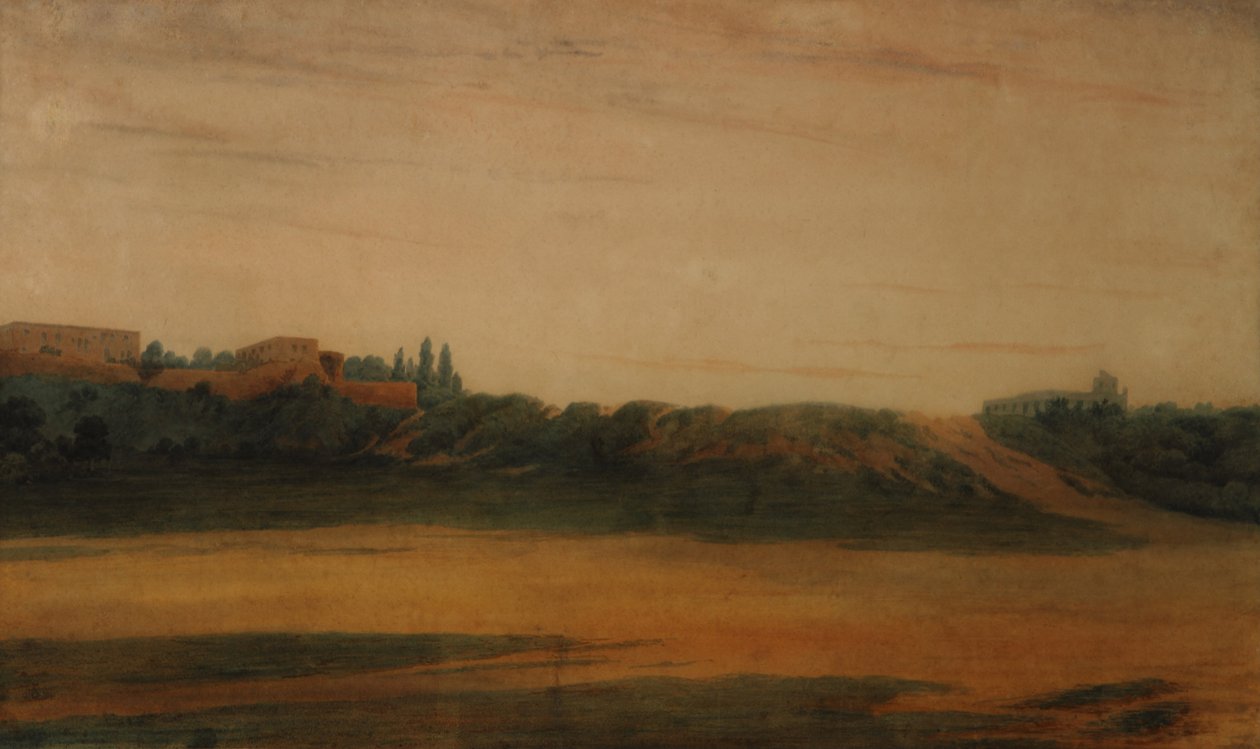 Landschap (Recoleta Bs. As.) door Prilidiano Pueyrredon