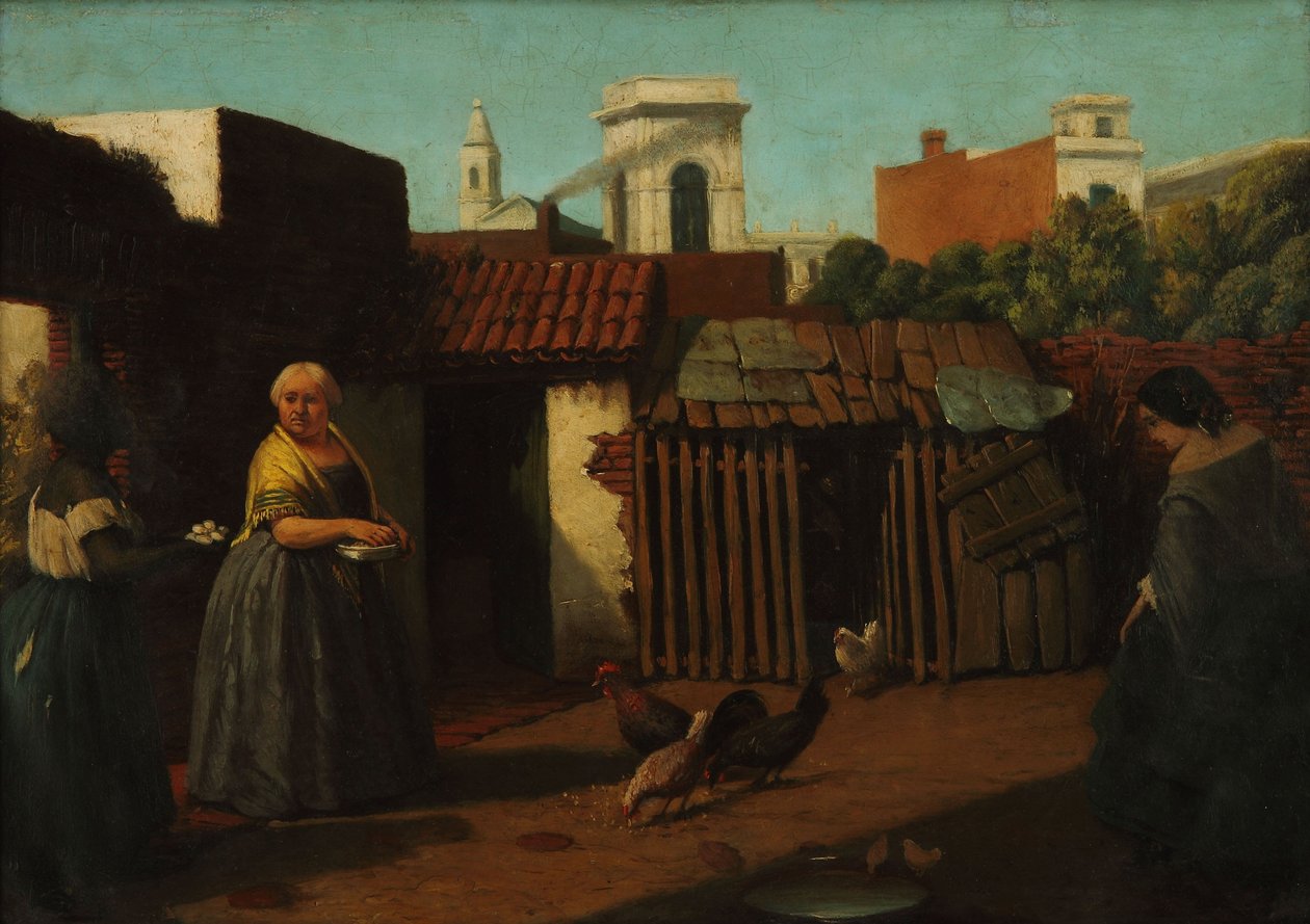 Patio porteño in 1850 door Prilidiano Pueyrredon
