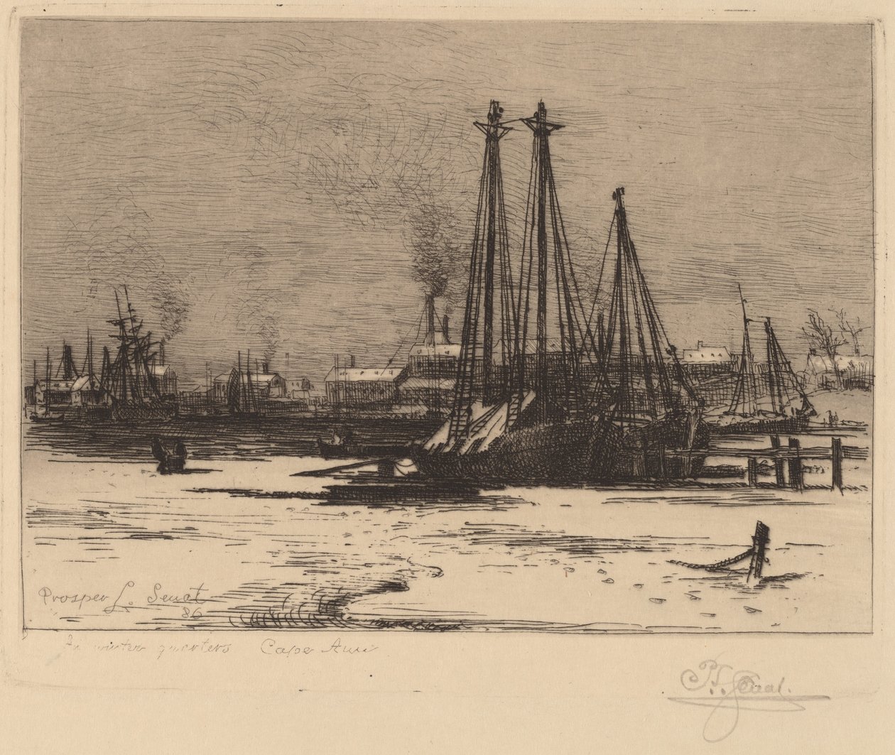 Winterkwartieren - Cape Ann door Prosper Louis Senat