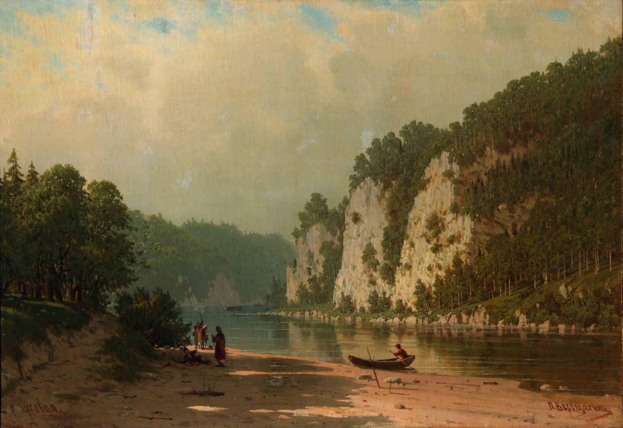 Chusovaya Rivier door Pjotr ​​​​Petrowitsch Wereschtschagin