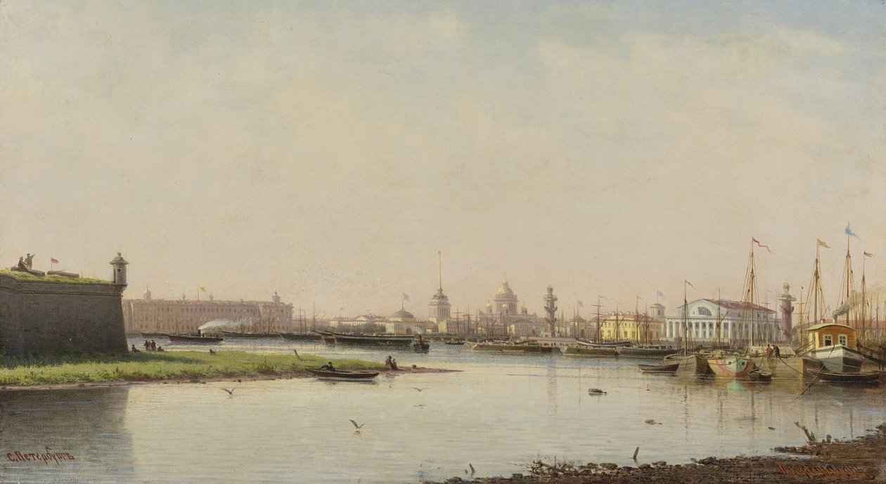 Uitzicht op Sint-Petersburg door Pjotr ​​​​Petrowitsch Wereschtschagin