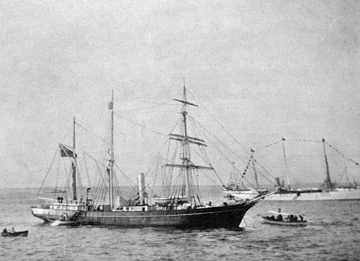 Ernest Shackletons schip HMS Nimrod, 1907-1908 door Queen Alexandra