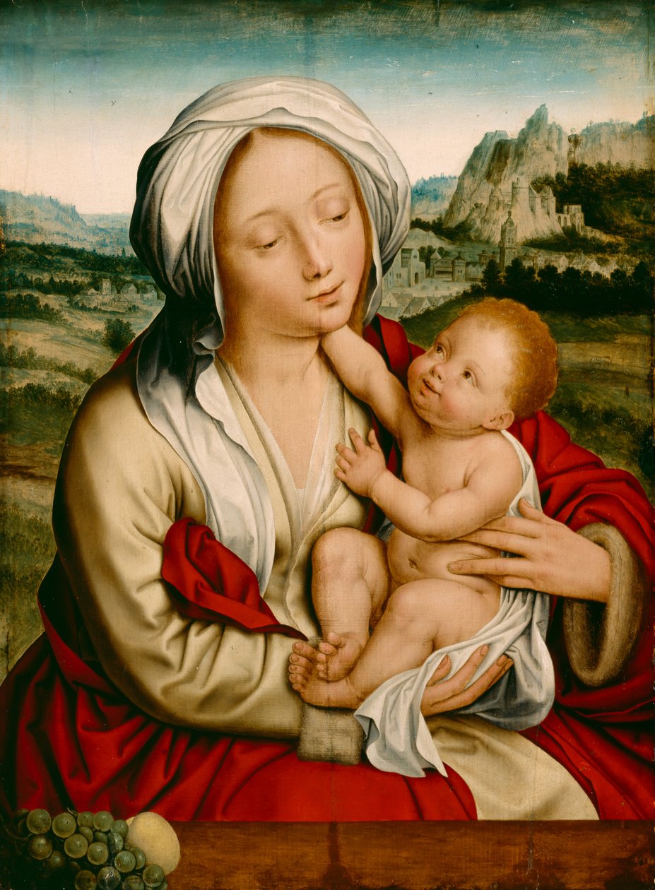 Madonna en Kind door Quentin Massys or Metsys