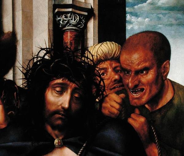 De bespotting van Christus door Quentin Massys or Metsys