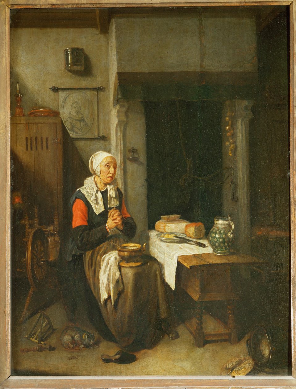 Bidden ... door Quiringh Gerritsz. van Brekelenkam