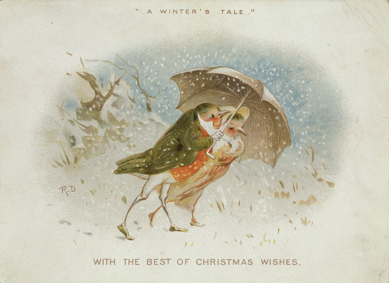 Een Winterverhaal, Victoriaanse kerstkaart door R. Dudley