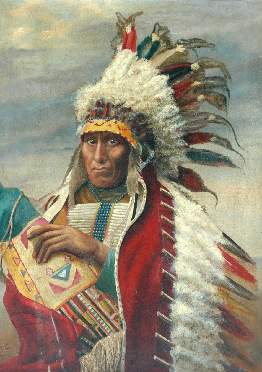 Amerikaanse Indiaan, 1910 door R. Russell