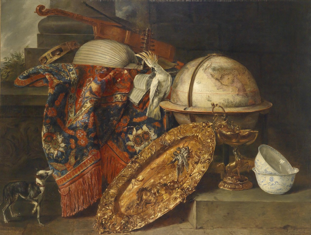 Stilleven met globe door R. v. Böhnlich