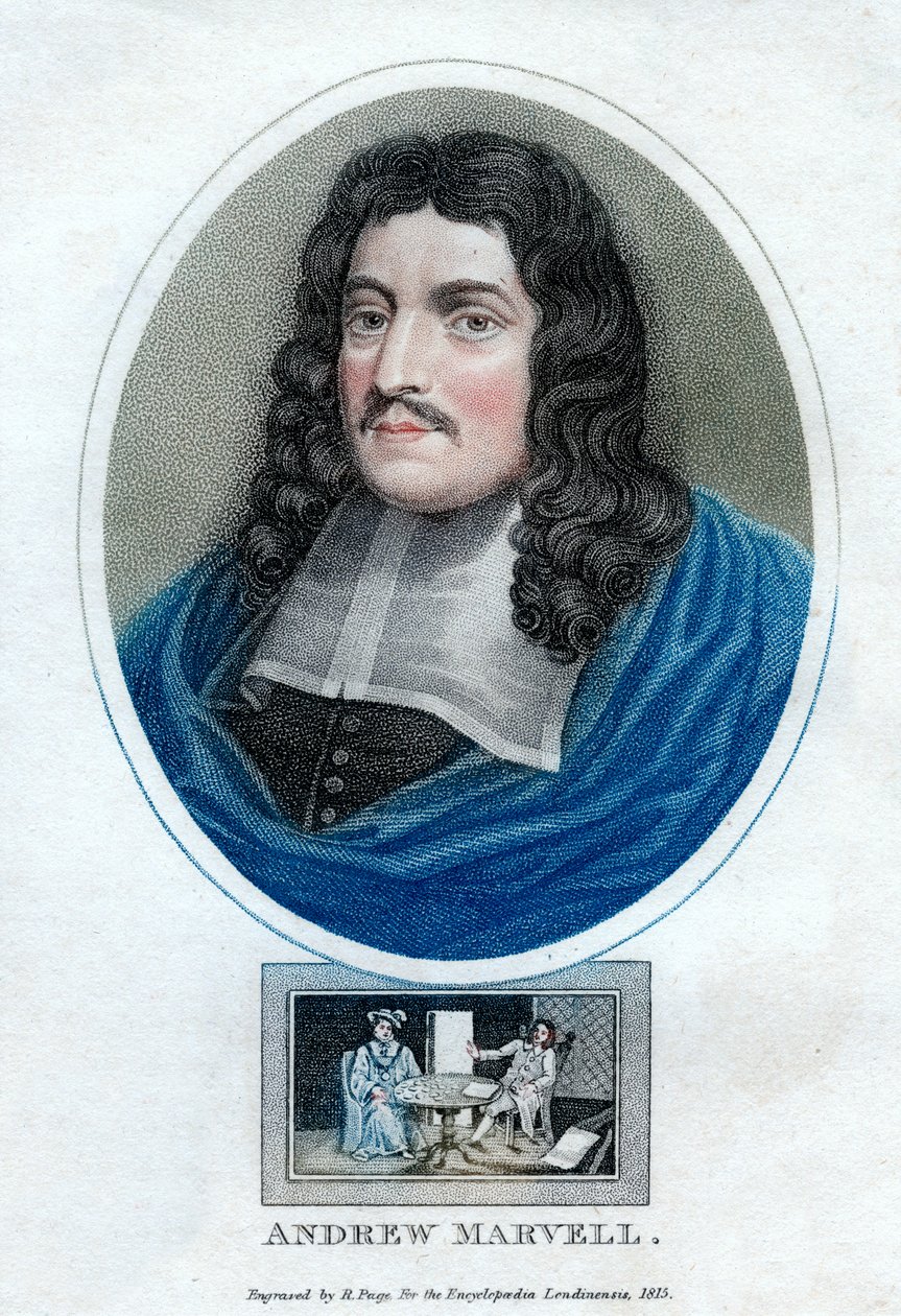 Andrew Marvell, Engelse metafysische dichter, 1815 door R. Page
