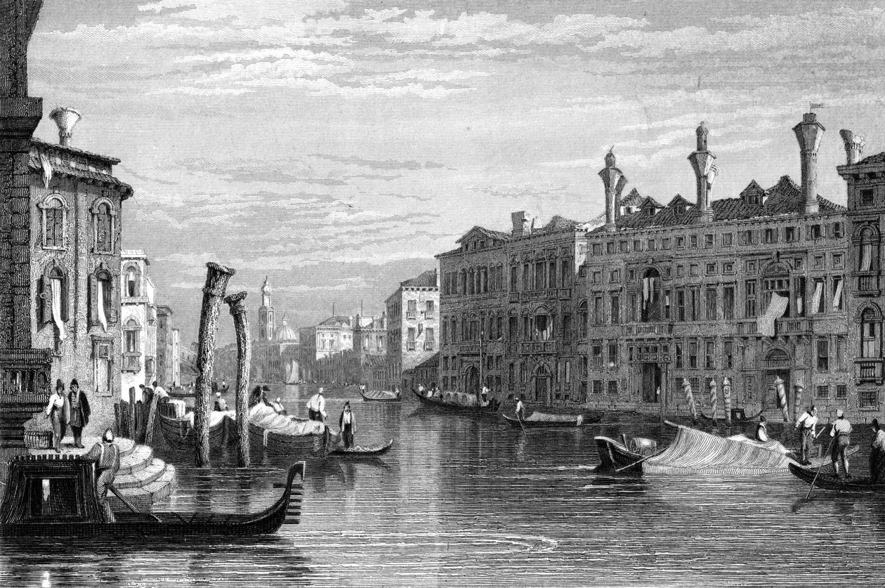Mocenigo-paleis, Venetië, 19e eeuw door R. Wallis