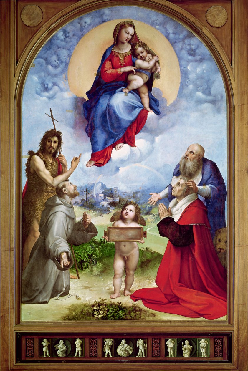 De Madonna van Foligno, ca. 1511-12 (olie) door Raffaello Sanzio Raphael