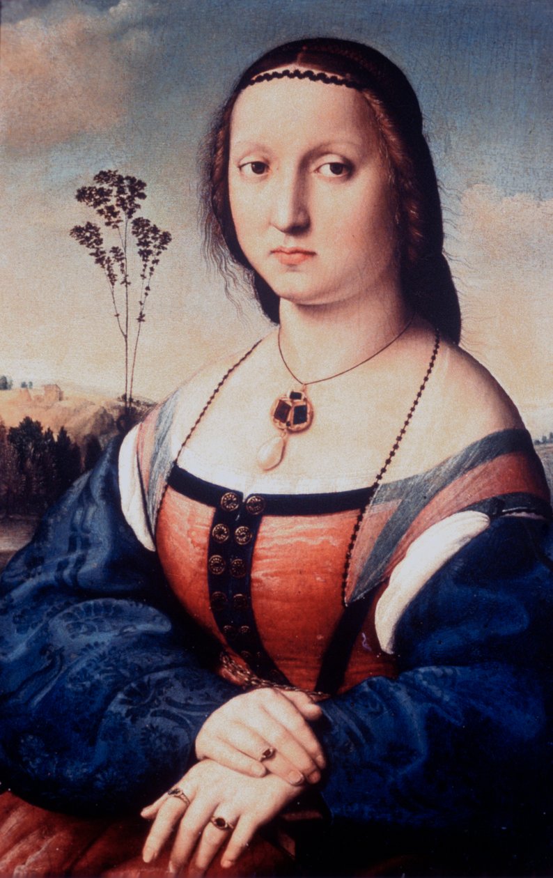 Portret van Maddalena Doni, 1506 door Raffaello Sanzio Raphael