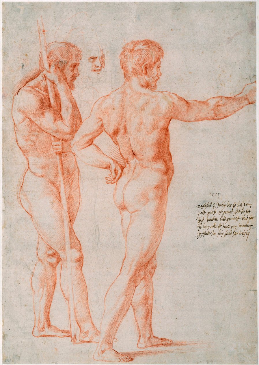 Twee naaktstudies, 1515 door Raffaello Sanzio Raphael