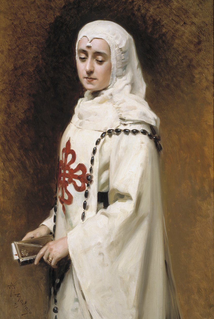 Portret van María Guerrero als Doña Inés door Raimundo de Madrazo y Garreta