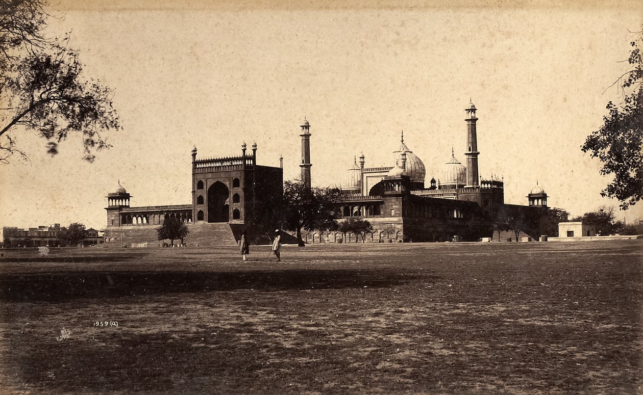 Jama Masjid Moskee, Delhi, 1886 door Raja Deen Dayal