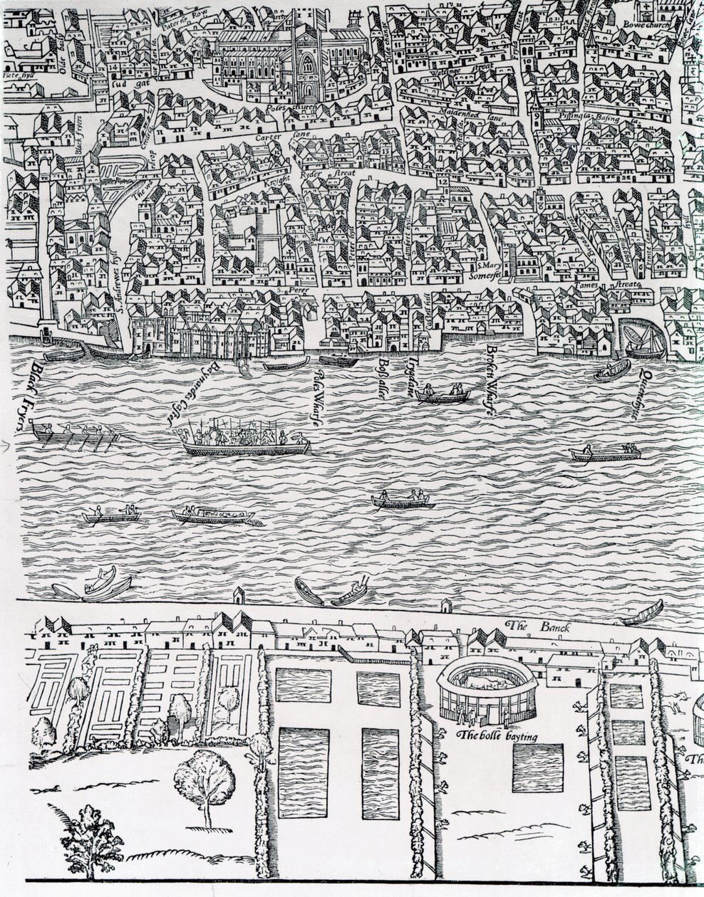 Plan van Londen, c.1560-70 door Ralph Agas