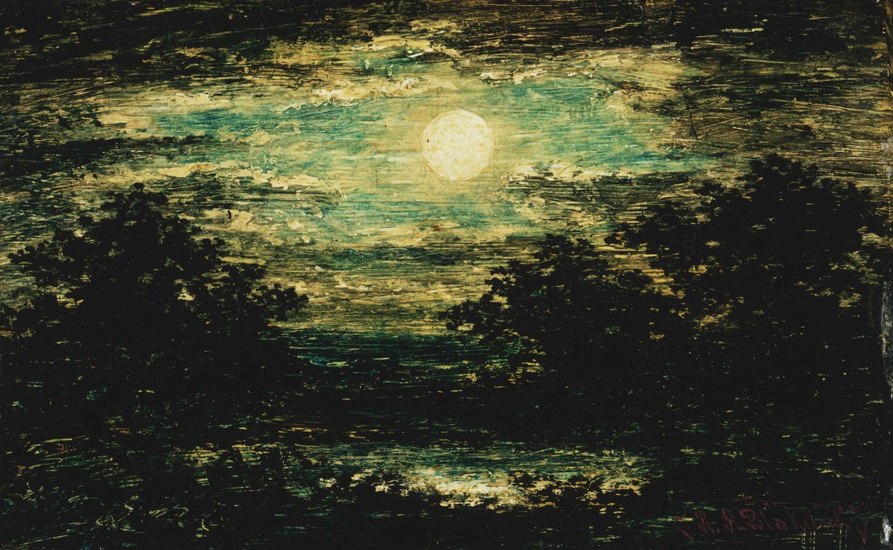 Maanlicht door Ralph Albert Blakelock