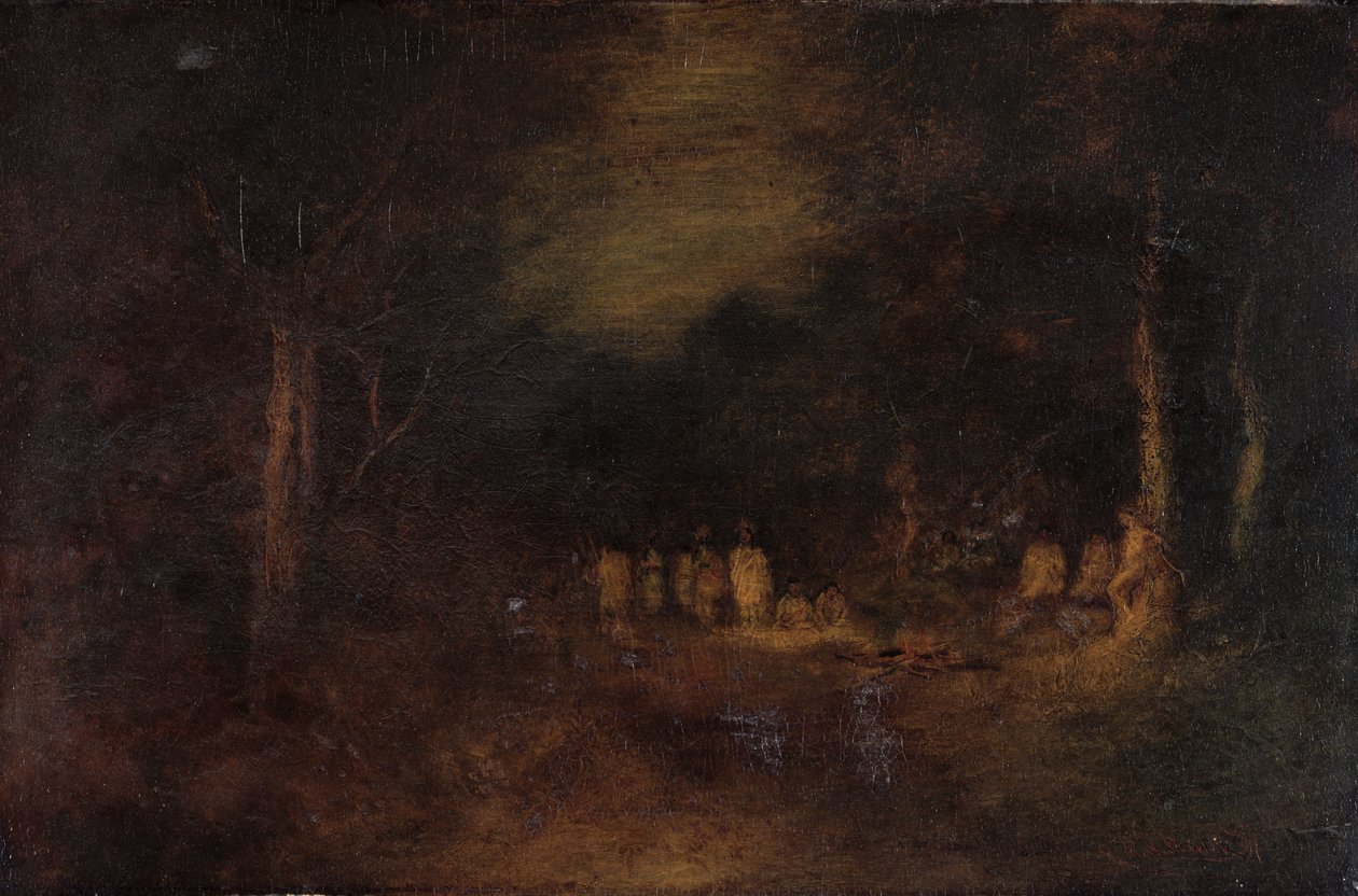 De Gevangene, 1879 door Ralph Albert Blakelock