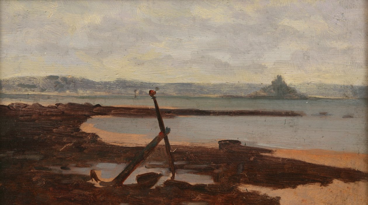 St Michaels Mount vanaf Newlyn Batterij door Ralph Todd