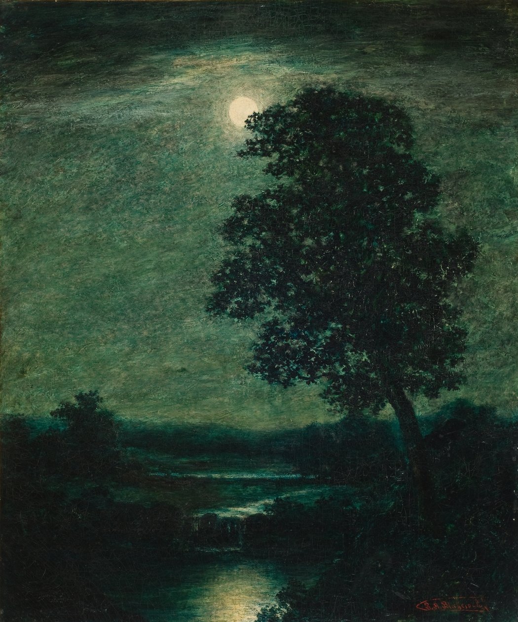 Maanlicht 1883 door Ralph Albert Blakelock