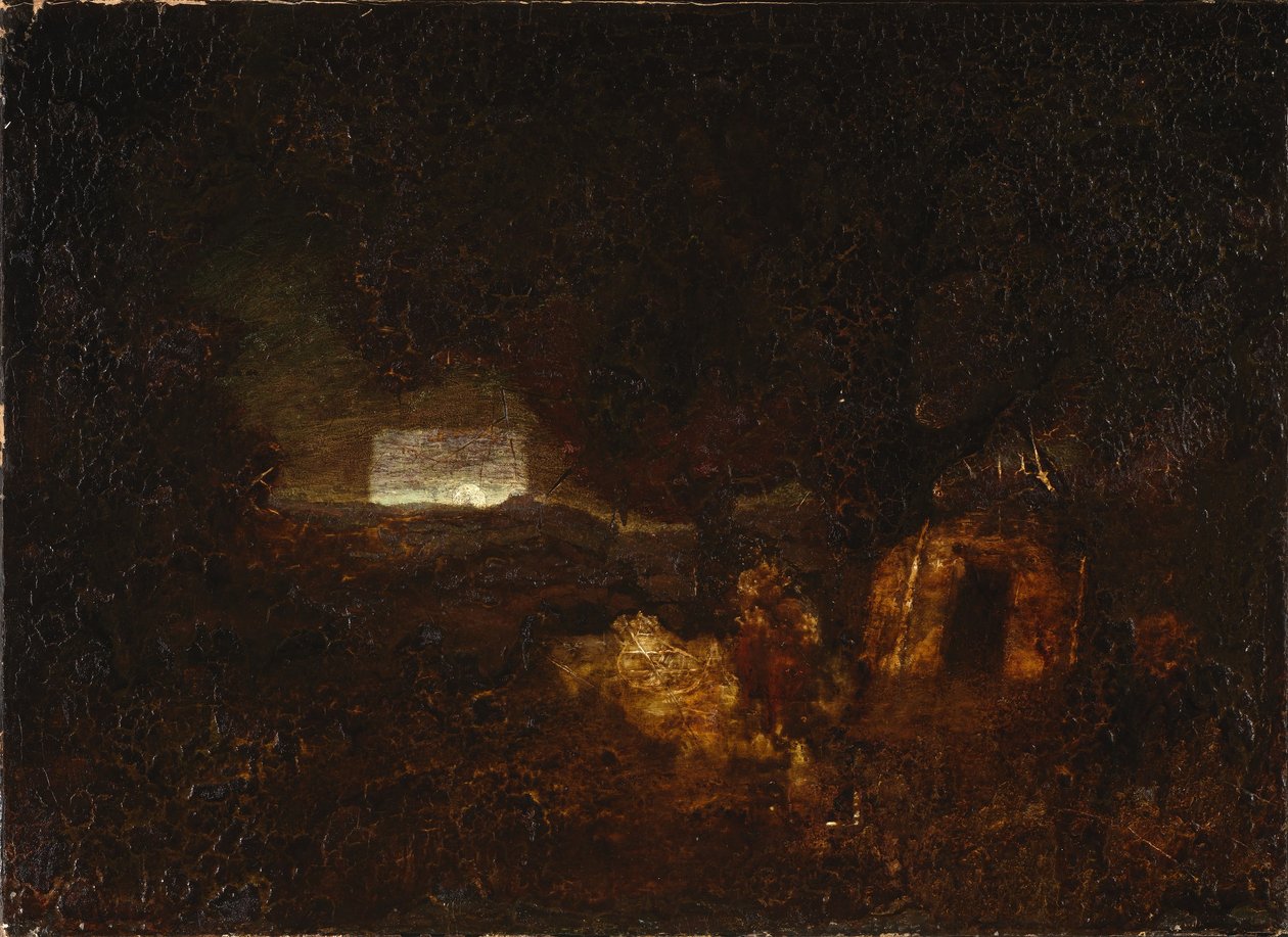 De kanobouwers door Ralph Albert Blakelock