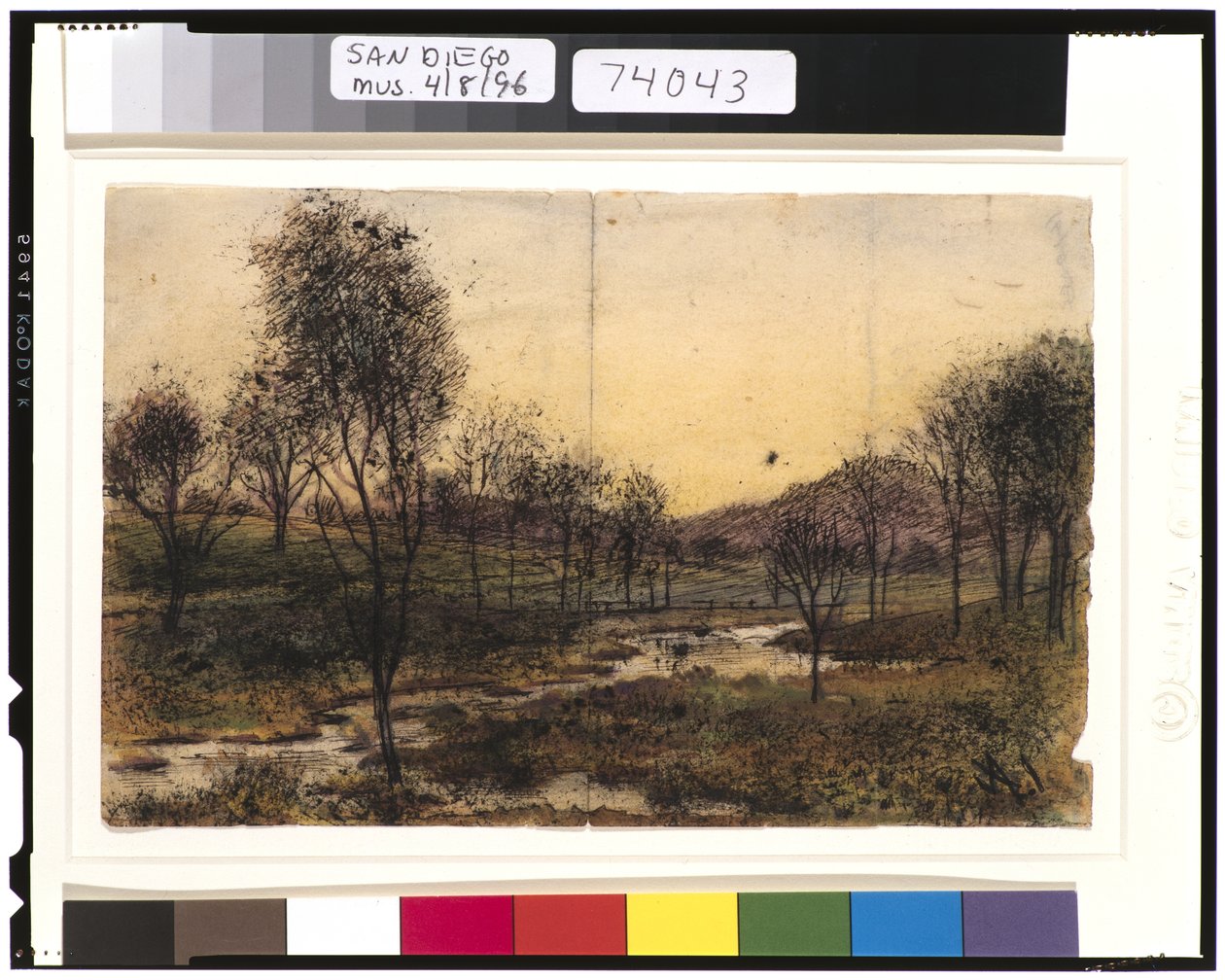 Bomen, Heuvels en Stroom, 1901-15 door Ralph Albert Blakelock