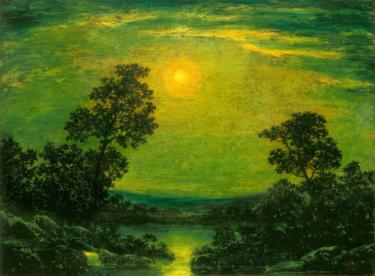 Maanlicht, begin 20e eeuw door Ralph Albert Blakelock
