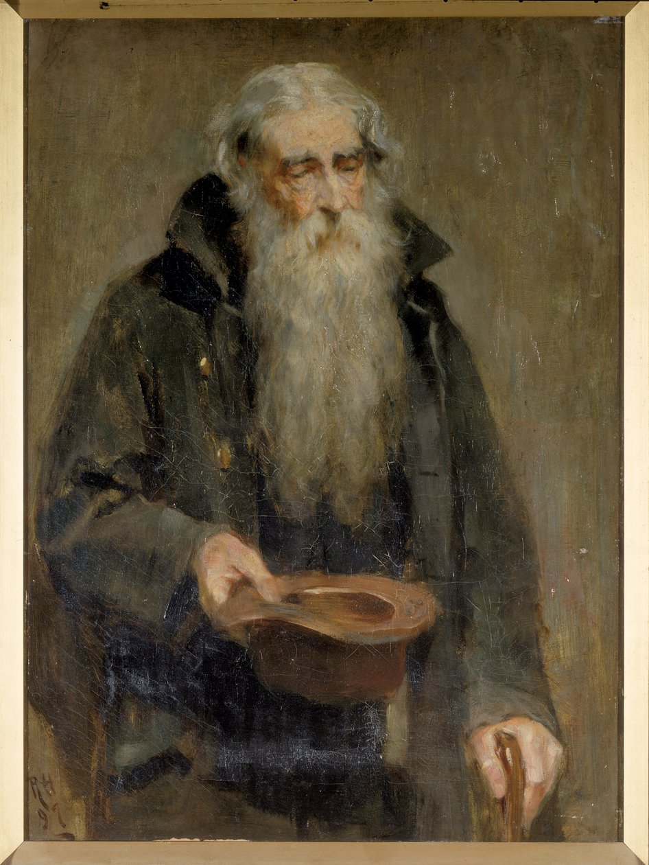 Blinde bedelaar, 1897 door Ralph Hedley