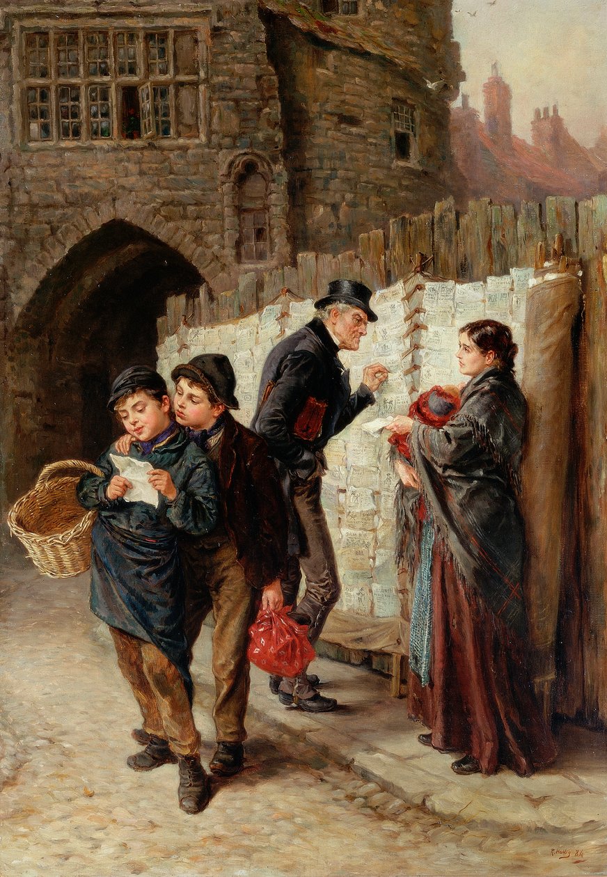 De balladeverkoper, de Zwarte Poort, 1884 door Ralph Hedley