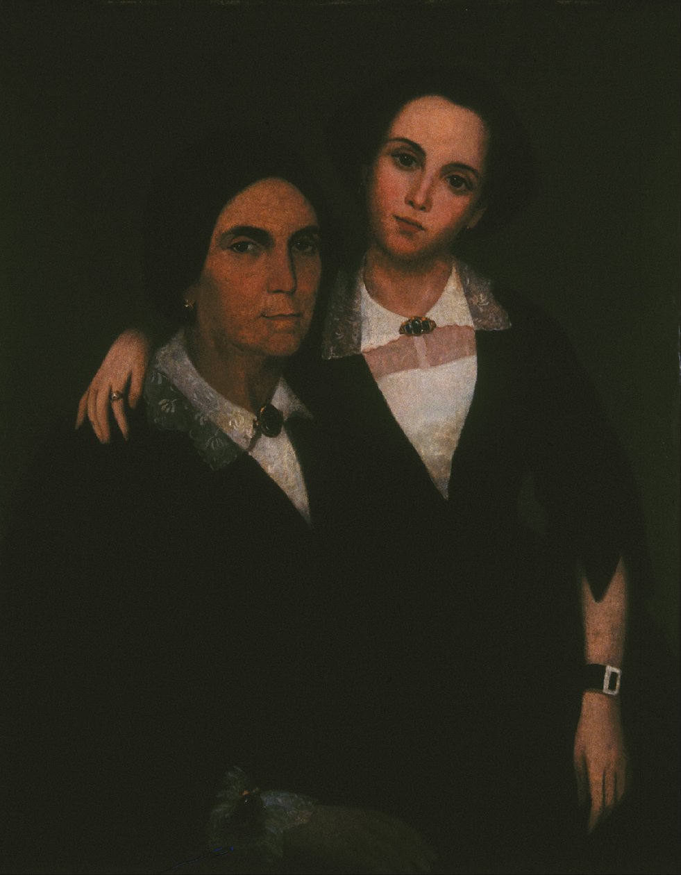 Zonder titel (Moeder en dochter van de heer Buenaventura Valentín) door Ramón Atiles y Pérez
