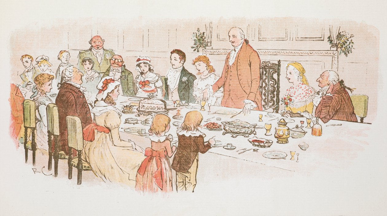 Een kerstmaaltijd door Randolph Caldecott