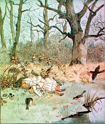 Kinderen in het bos (ballade) door Randolph Caldecott