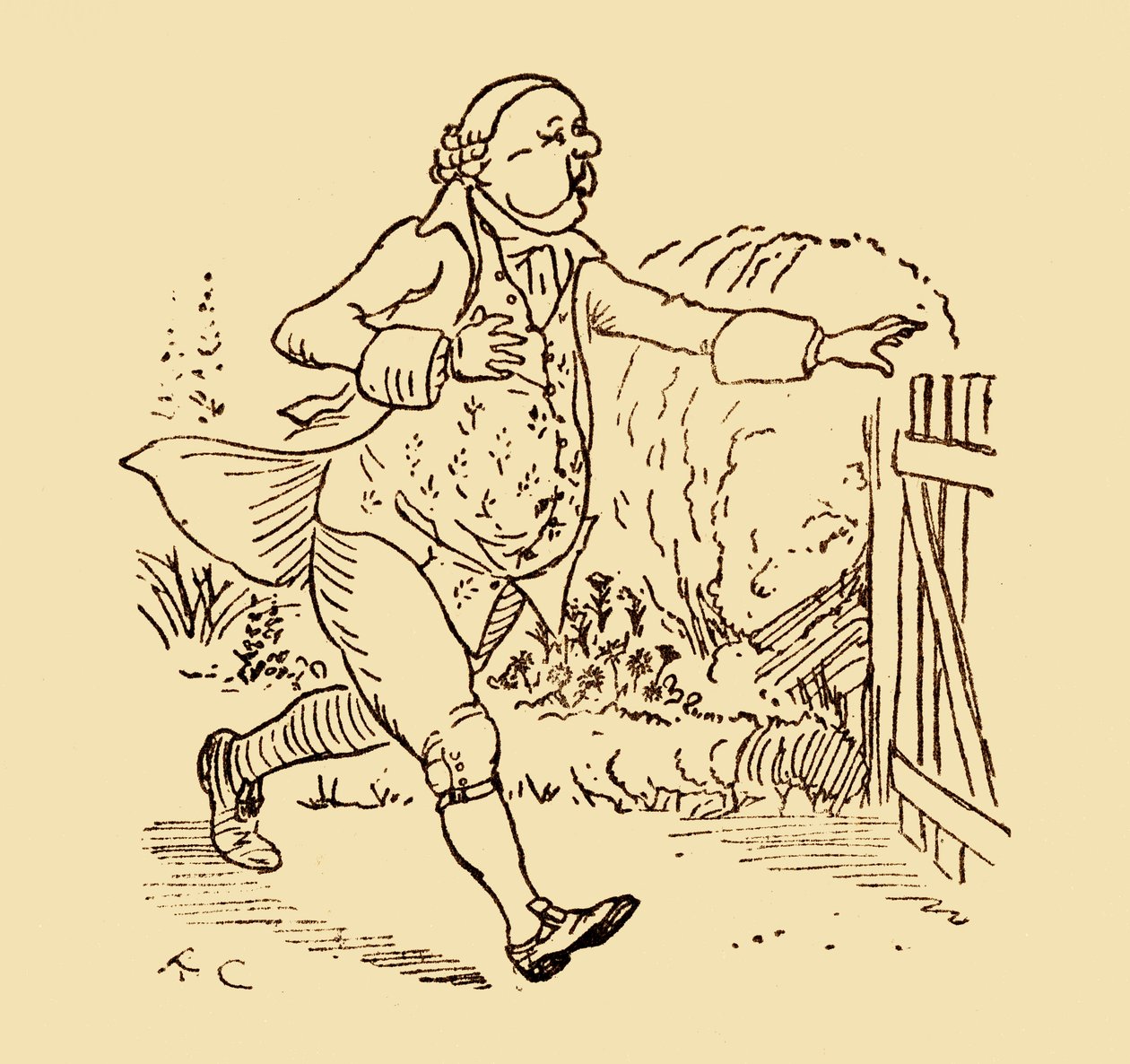 John Gilpins vriend, 1878, ca. 1918 door Randolph Caldecott