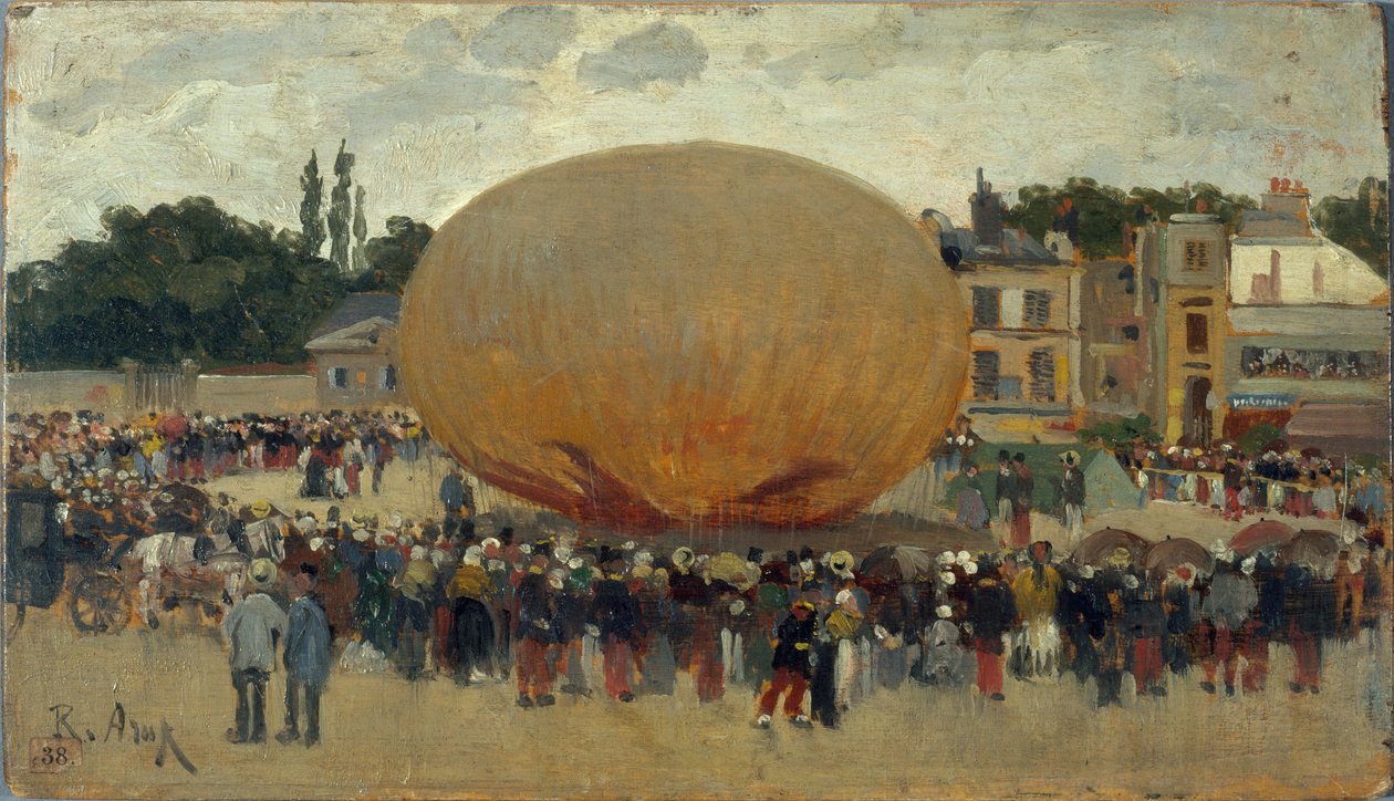 Ballonontvoering, ca. 1880 door Raoul Joseph Arus