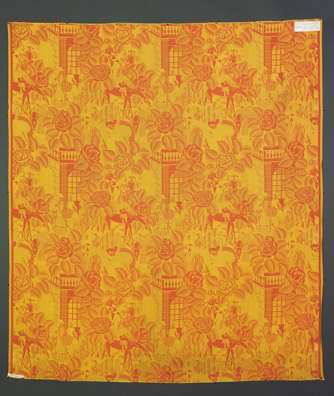 Doek met Art Nouveau-stijl ontwerp (textiel) door Raoul Dufy