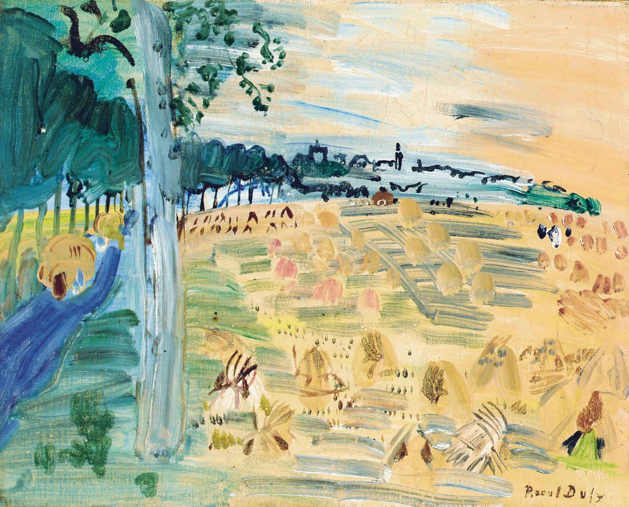 Langres, ca.1935 (olieverf op doek) door Raoul Dufy