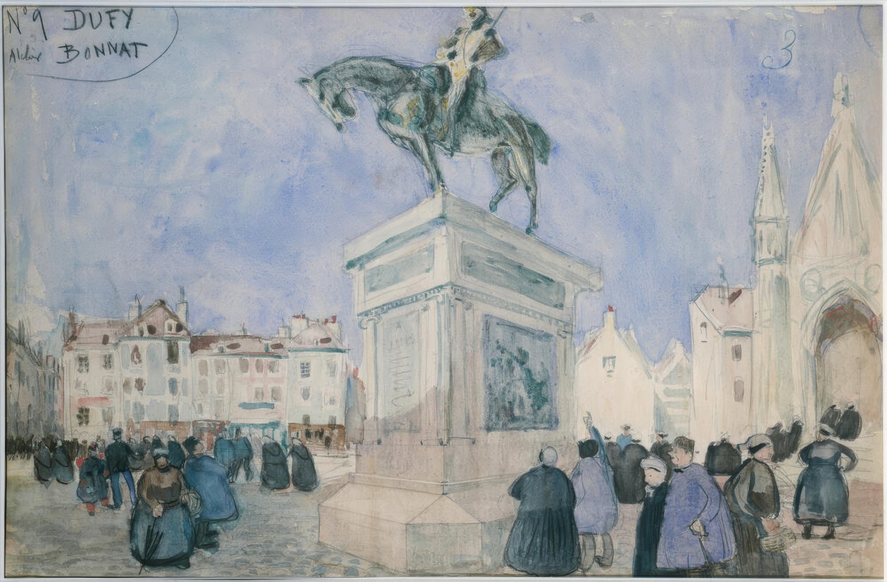 Plein in Falaise door Raoul Dufy