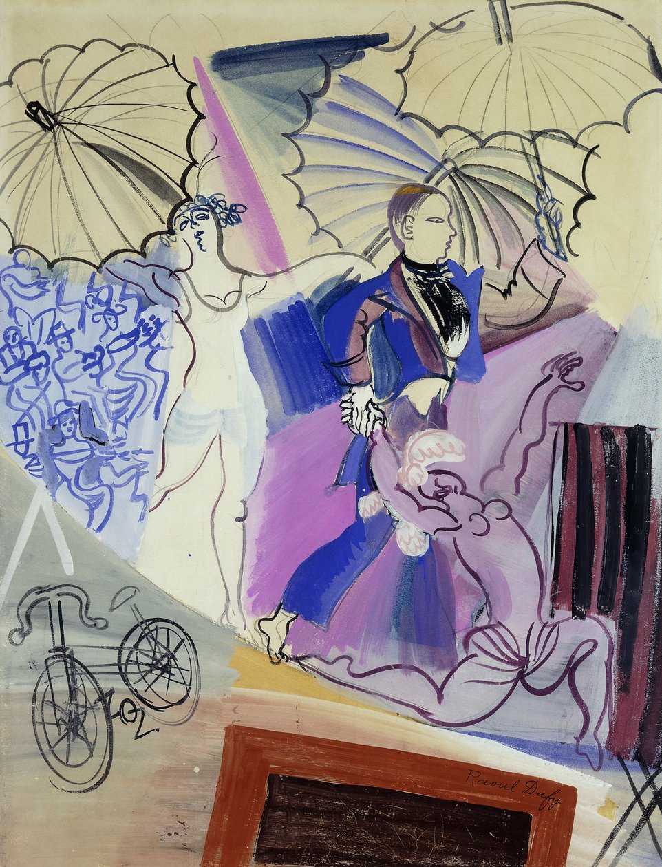 Koorddansers; Les Equilibristes door Raoul Dufy