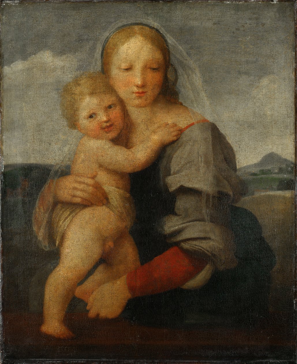 Madonna en Kind door Raffaello Sanzio Raphael
