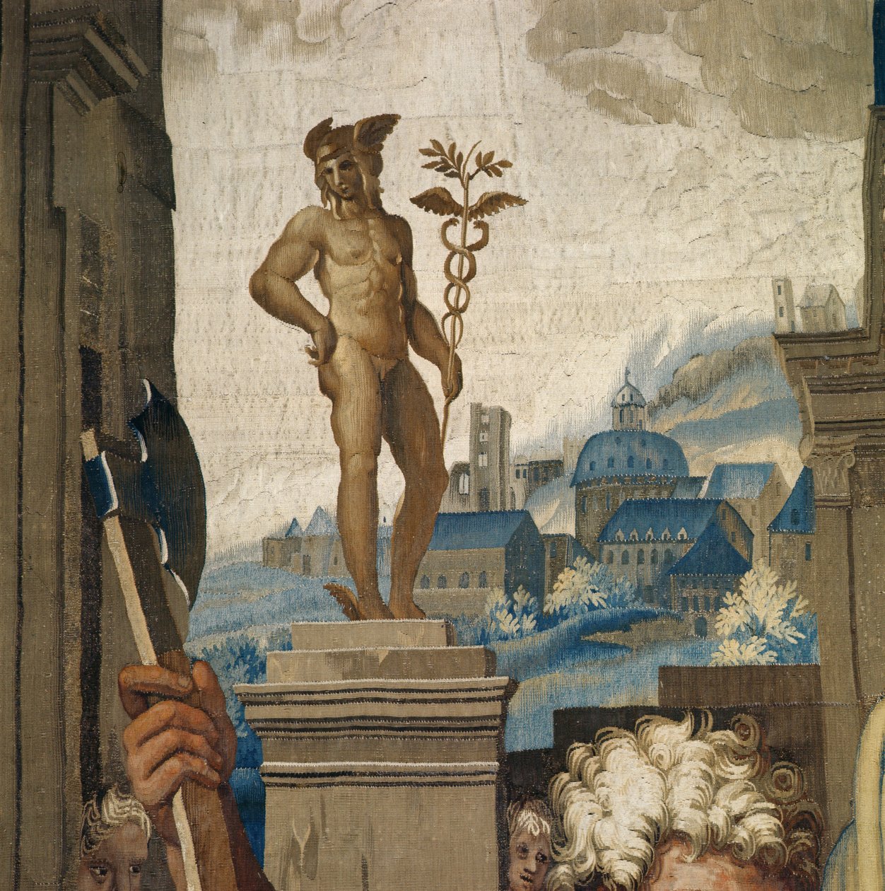 Wandtapijt met de Handelingen van de Apostelen, het offer van Lystra (detail) door Raffaello Sanzio Raphael