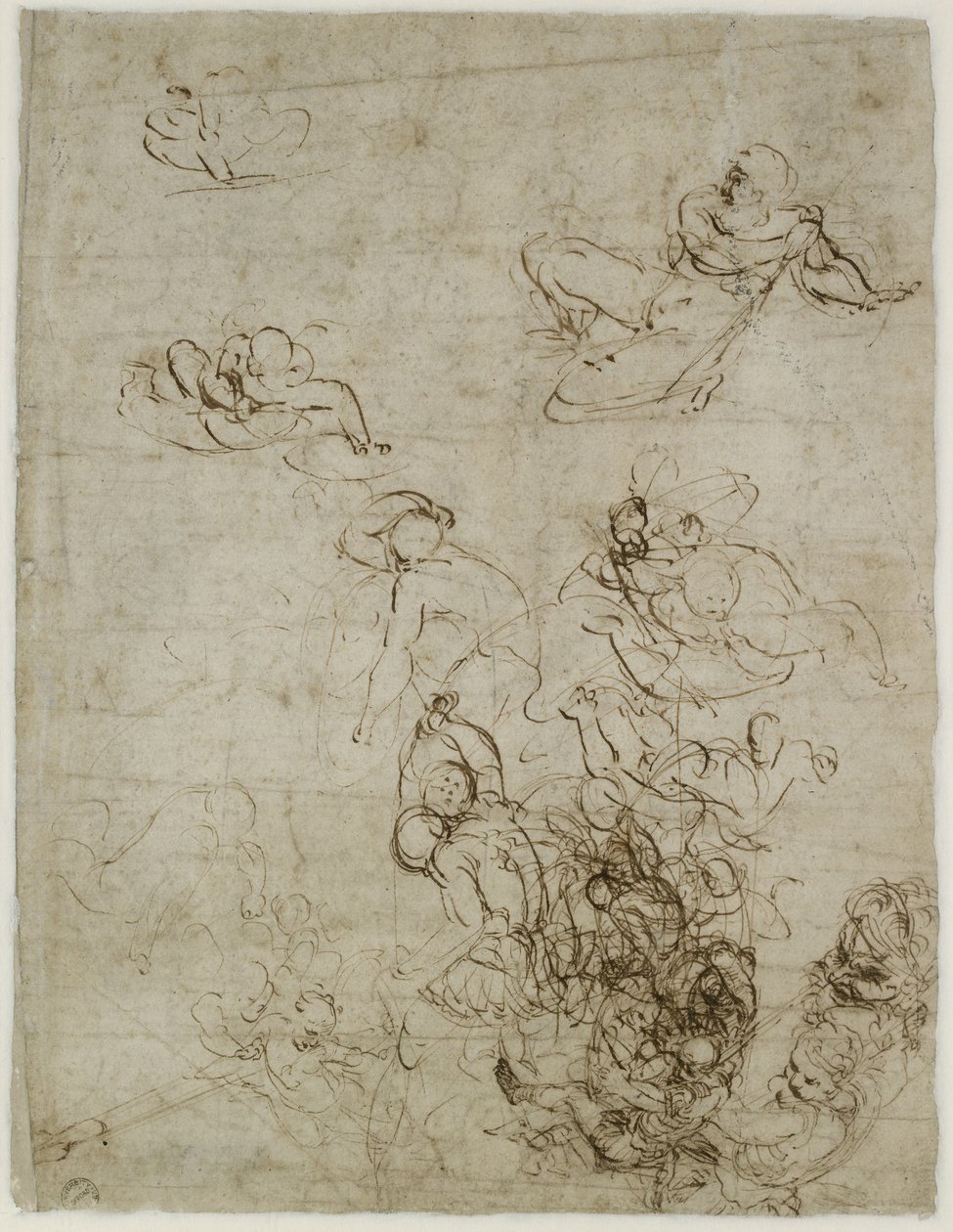 Studies voor een opstanding door Raffaello Sanzio Raphael