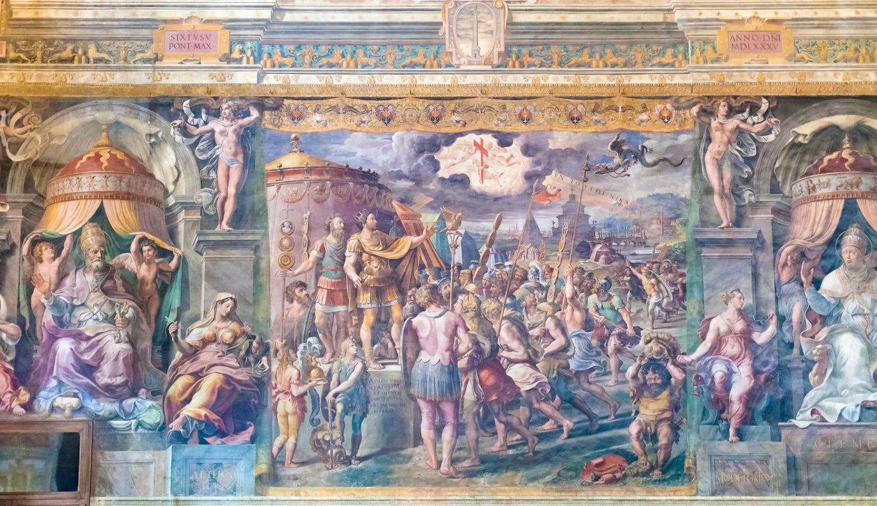 De visie van het kruis door Raphael (1483 1520)