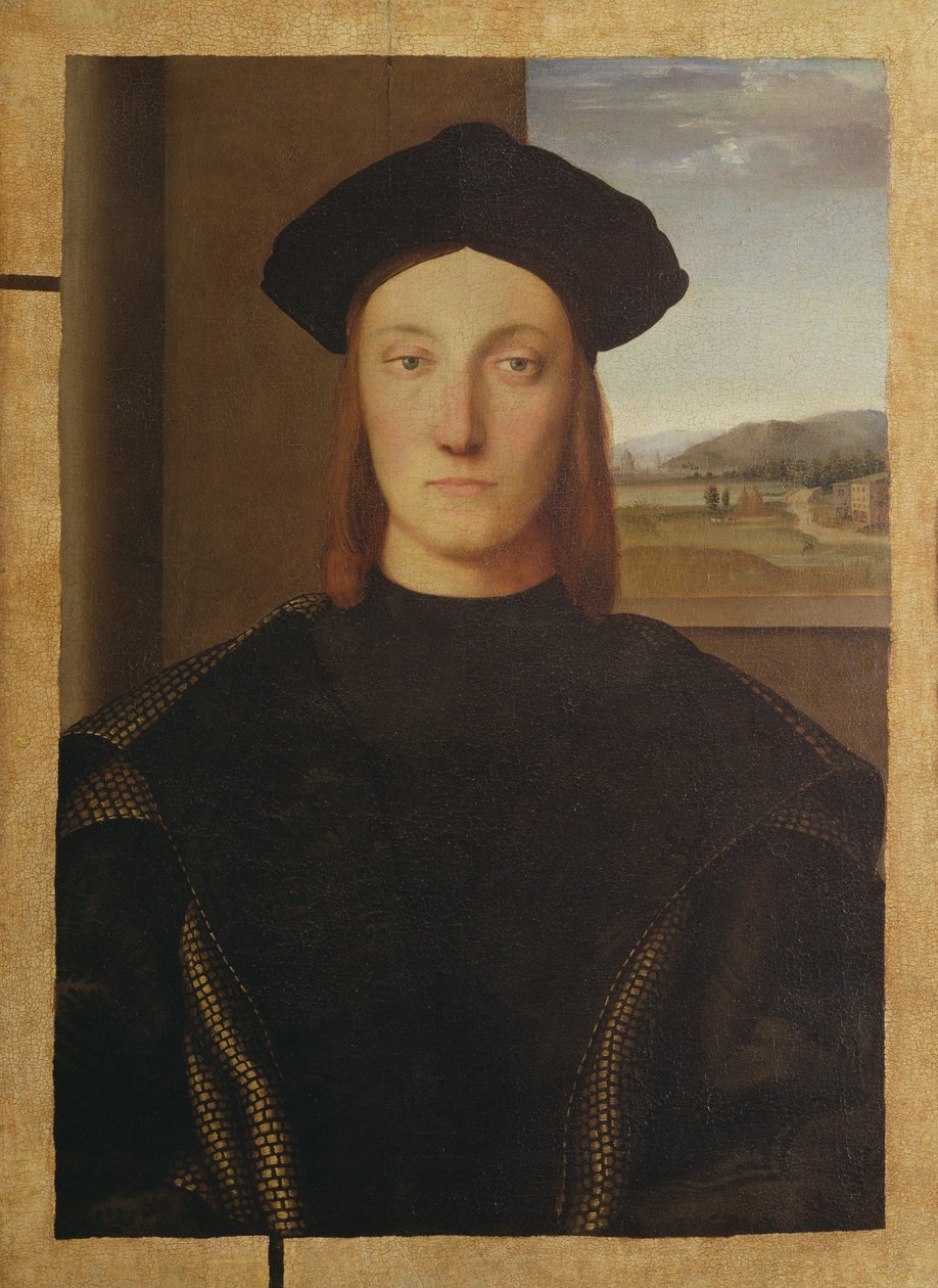 Portret van Guidobaldo da Montefeltro door Raffaello Sanzio Raphael
