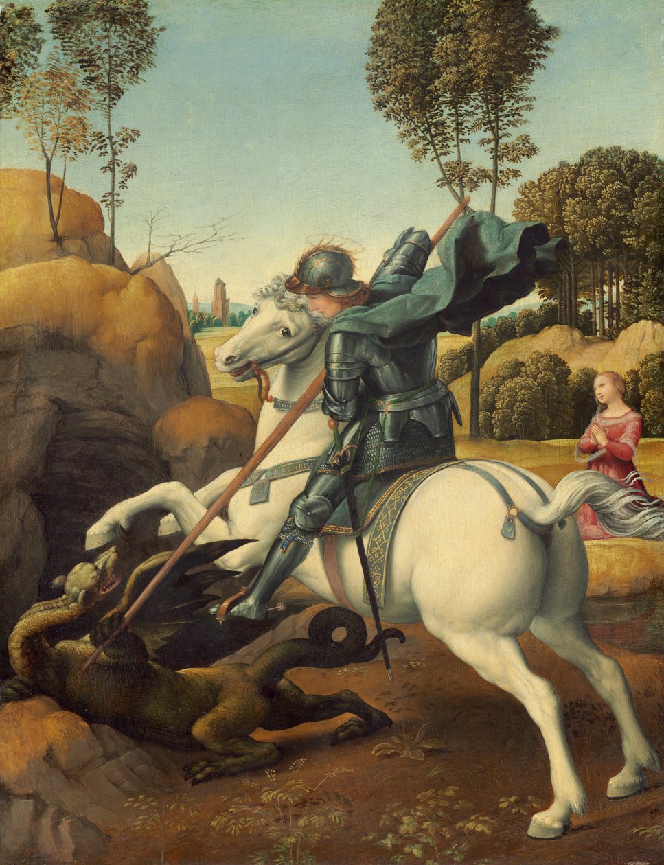 Sint Joris en de Draak, ca. 1506 door Raphael