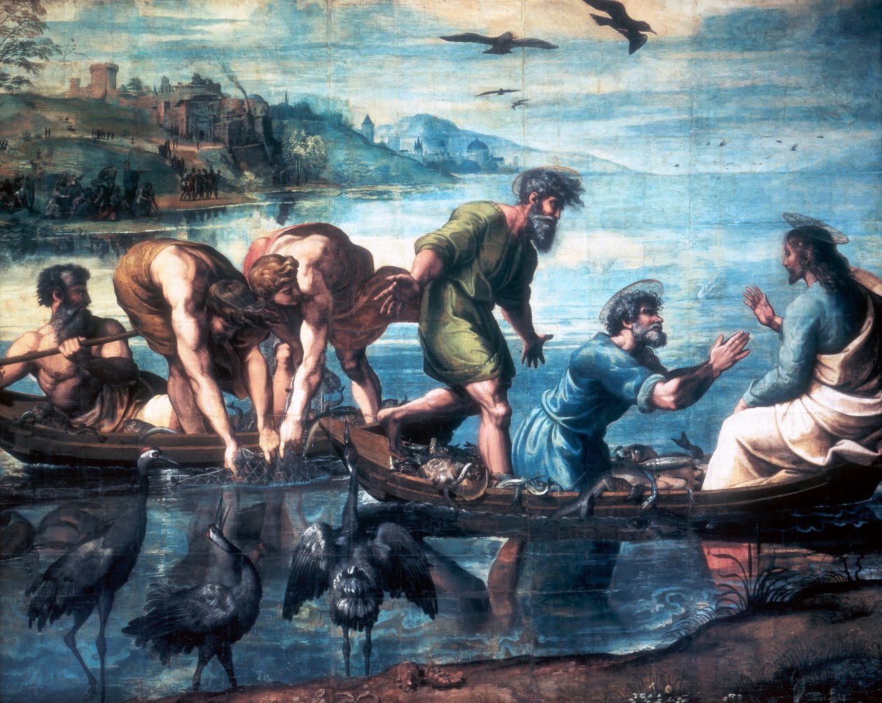 De Wonderbaarlijke Visvangst, 1515 door Raphael