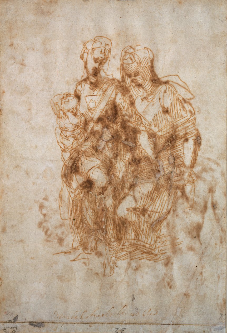 De Maagd en het Kind met Sint-Anna, ca. 1500-1520 door Raphael