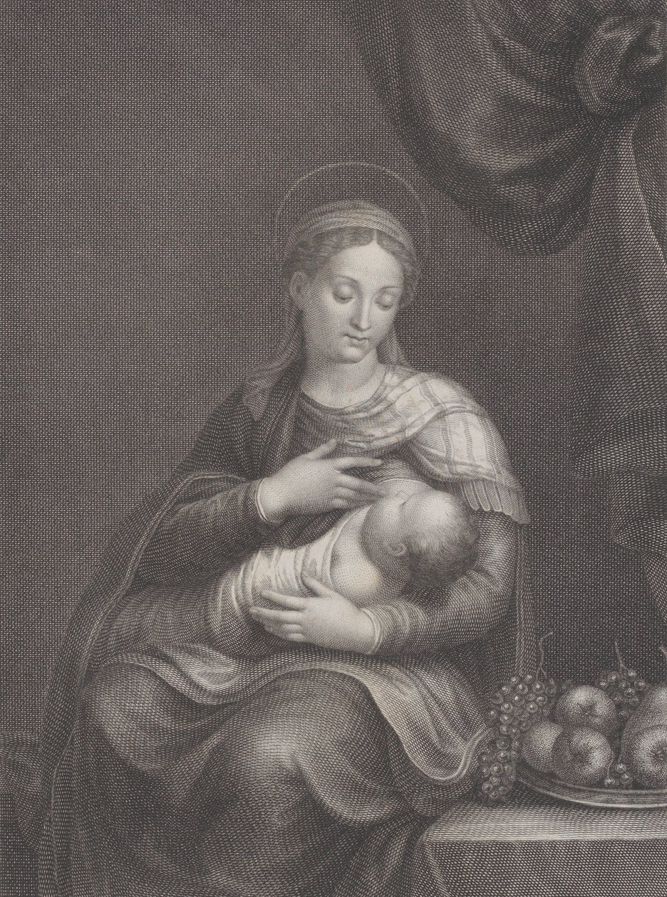 La Madonna del Latte door Raphael Morghen