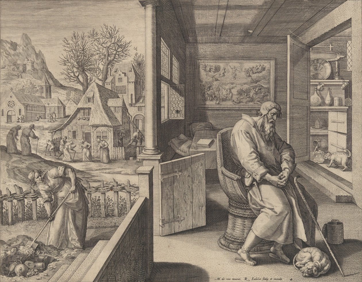 Dolor Verdriet door Raphael Sadeler