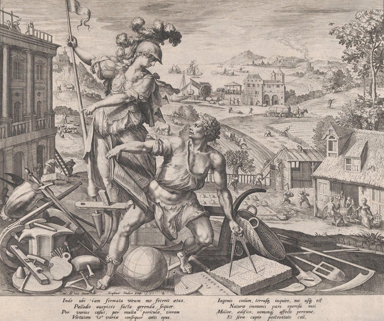 Arbeid, 1591 door Raphael Sadeler